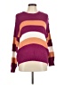 Lumiere Color Block Purple Pullover Sweater Size M - photo 1