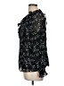 Ann Taylor LOFT 100% Polyester Stars Black Long Sleeve Blouse Size M - photo 5