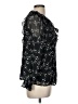 Ann Taylor LOFT 100% Polyester Stars Black Long Sleeve Blouse Size M - photo 4