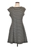 Gap Stripes Gray Casual Dress Size 10 - photo 1