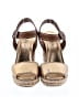 Prada Tan Gold Leather Espadrille Wedge Sandals Size EU 36 - photo 2
