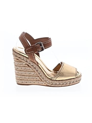 Prada Leather Espadrille Wedge Sandals (view 1)
