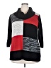 Fashion Bug 100% Acrylic Color Block Black Pullover Sweater Size 2X - photo 1