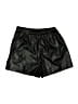 Topshop 100% Polyester Metallic Black Shorts Size 6 - photo 2