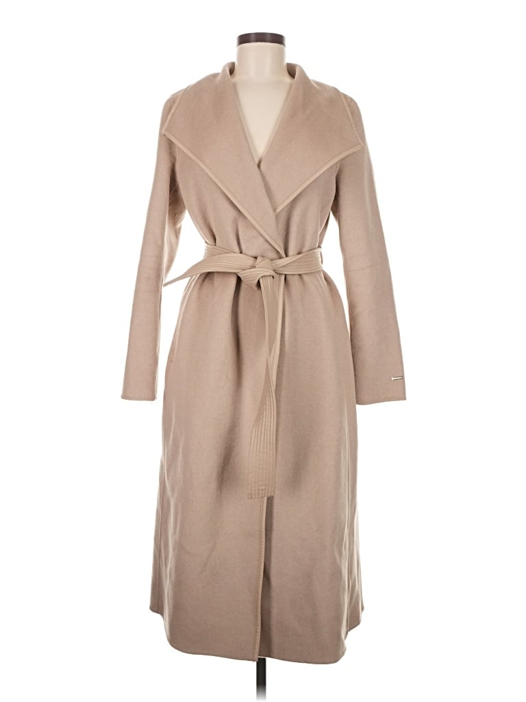 Pre-owned Tahari Wool Coat In Brown