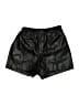 Topshop 100% Polyester Metallic Black Shorts Size 6 - photo 1