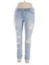 Express Outlet 100% Spandex Hearts Blue Jeans Size 10 - photo 1