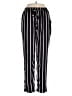 Lush 100% Polyester Stripes Black Casual Pants Size M - photo 1