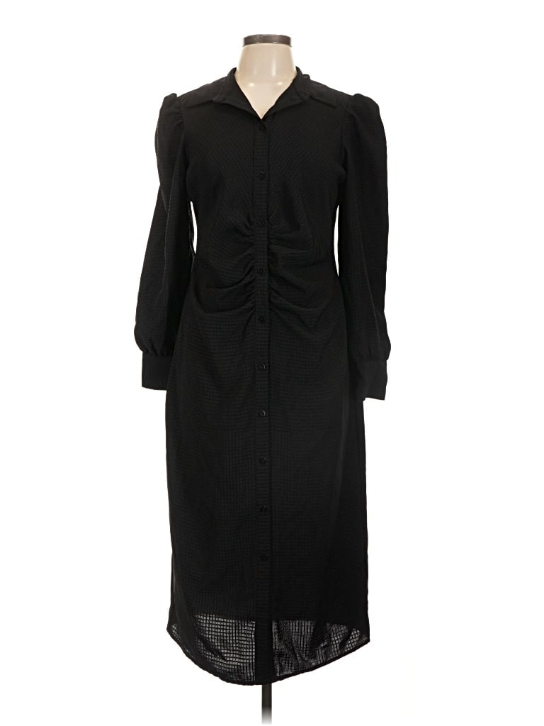 Pre-owned Mng Casual Dress In Black