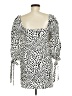 ASOS 100% Cotton Animal Print White Casual Dress Size 6 - photo 2