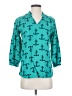 Escapada 100% Rayon Teal 3/4 Sleeve Blouse Size XS - photo 1