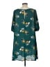 ModCloth 100% Recycled Polyester Floral Teal Casual Dress Size L - photo 2