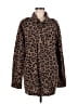 Ellison Animal Print Brown Coat Size M - photo 1