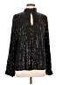 Vine & Love 100% Polyester Metallic Black Long Sleeve Blouse Size L - photo 1