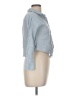 Camellia 100% Rayon Blue Long Sleeve Button-Down Shirt Size M - photo 4