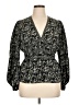 Max Studio 100% Polyester Black Long Sleeve Blouse Size XL - photo 1