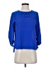 Meraki Solid Blue 3/4 Sleeve Blouse Size S - photo 1