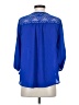Meraki Solid Blue 3/4 Sleeve Blouse Size S - photo 2