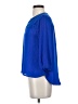 Meraki Solid Blue 3/4 Sleeve Blouse Size S - photo 5