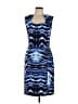 Jennifer Lopez Graphic Blue Cocktail Dress Size 12 - photo 1