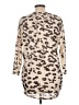 Silvergate 100% Polyester Animal Print Tan 3/4 Sleeve Blouse Size L - photo 2