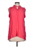 Gibson 100% Rayon Pink Sleeveless Button-Down Shirt Size L - photo 1