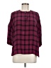 Carole Little 100% Silk Burgundy Blouse Size 6 - photo 1