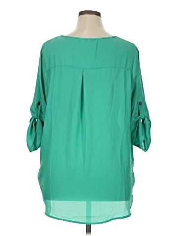 She + Sky 3/4 Sleeve Blouse (view 2)