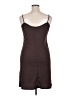Unbranded 100% Polyester Solid Brown Casual Dress Size 14 - photo 2