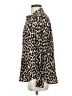 J.Crew 100% Silk Animal Print Brown Long Sleeve Silk Top Size 4 - photo 5