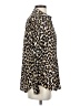 J.Crew 100% Silk Animal Print Brown Long Sleeve Silk Top Size 4 - photo 4