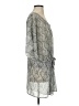 Etam 100% Polyester Gray Kimono Size S - photo 4