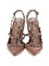 Valentino 100% Leather Brown Pink Leather Rolling Rockstud Sandals Size EU (IT) 40 / US 10 - photo 2