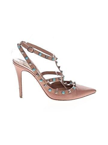 Valentino Leather Rolling Rockstud Sandals (view 1)