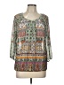 Olive Hill Green 3/4 Sleeve Blouse Size L - photo 1