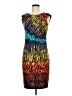 Ellen Tracy Graphic Teal Cocktail Dress Size 6 - photo 1