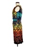 Ellen Tracy Graphic Teal Cocktail Dress Size 6 - photo 5