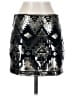 Express Graphic Silver Formal Skirt Size XS - photo 1