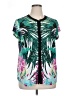 Dana Buchman Tropical Teal Short Sleeve Blouse Size XL - photo 1