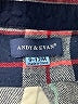 Andy & Evan 100% Cotton Plaid Blue Long Sleeve Button-Down Shirt Size 9-12 mo - photo 3