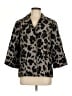 Lafayette 148 New York Animal Print Gray Coat Size 12 - photo 1