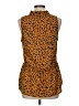 FSL Apparel 100% Polyester Animal Print Orange Sleeveless Blouse Size M - photo 2