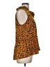 FSL Apparel 100% Polyester Animal Print Orange Sleeveless Blouse Size M - photo 4