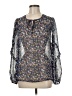 Chenault Blue Long Sleeve Blouse Size M - photo 1