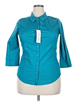 Made By Johnny 3/4 Sleeve Button Down Shirt