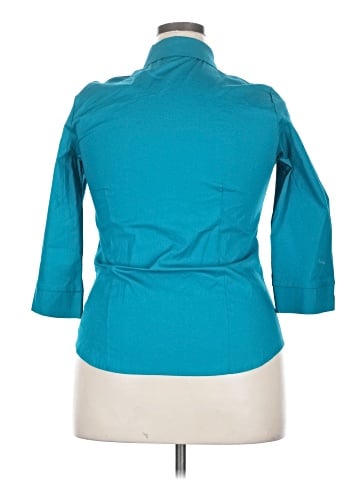 Made By Johnny 3/4 Sleeve Button-Down Shirt (view 2)