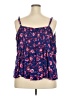 Torrid 100% Rayon Blue Sleeveless Blouse Size 5X Plus (5) - photo 2