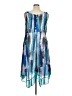 Catherines 100% Polyester Graphic Blue Cocktail Dress Size 0X - photo 2