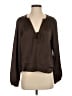 Cloth & Stone 100% Polyester Brown Long Sleeve Blouse Size XS - photo 1