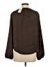 Cloth & Stone 100% Polyester Brown Long Sleeve Blouse Size XS - photo 2